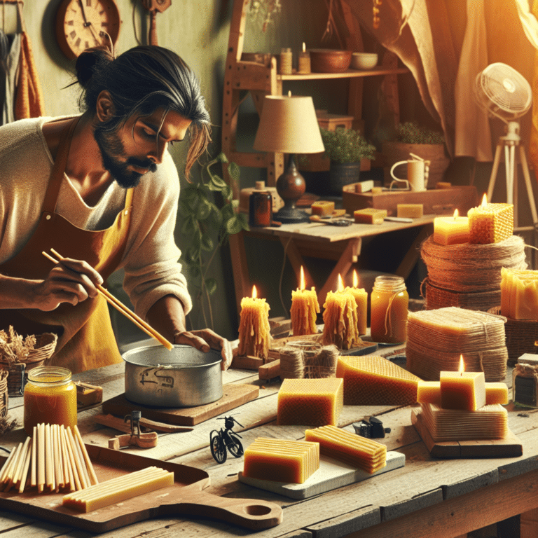 Making Beeswax Candles at Home